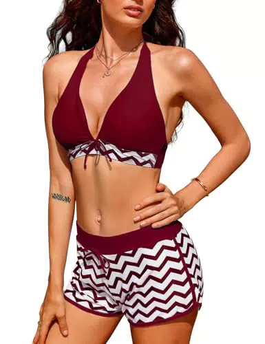 Yuson Girl Bikini Push Up Regolabile Halter Sexy per Donna Beachwear