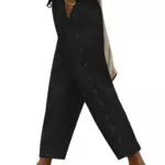 Yuson Girl pantaloni donna estivi in cotone, gamba larga e vita elasticizzata