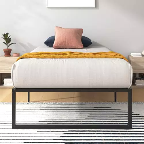 Zinus Letto Lorelai - Telaio in metallo con spazio sottostante, altezza 36 cm