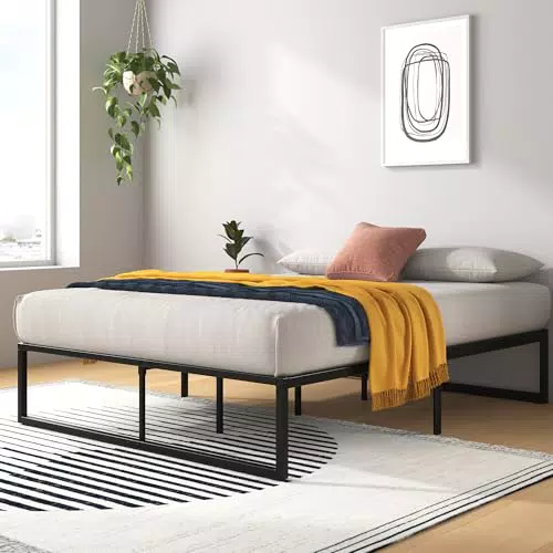 Zinus Lorelai - Letto in metallo con contenitore, altezza 36 cm