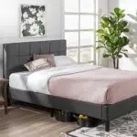 Zinus Lottie Letto Imbottito con Supporto a Doghe in Legno - Struttura 35 cm