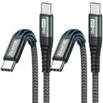 ZKAPOR Cavo USB C 60W Ricarica Rapida Type-C a USB-C per iPhone e Samsung