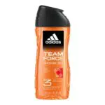 Adidas, Team Force Gel Doccia Bagnoschiuma 3 in 1 per Corpo