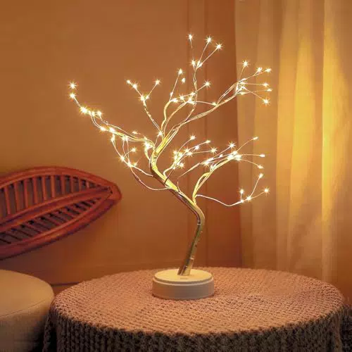 Albero Bonsai LED decorativo con 108 luci, ramificabile, alimentazione USB o batteria