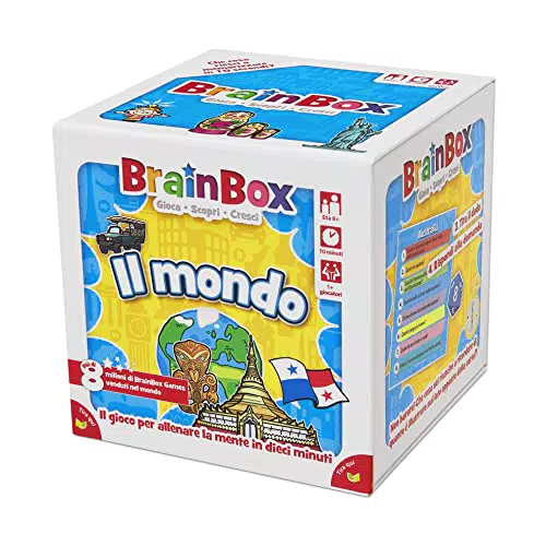 Asmodee BrainBox Il Mondo - Gioco educativo per allenare la mente 8+ anni