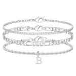 Astellea Bracciale Personalizzato in Acciaio Inossidabile con Lettere Uomo