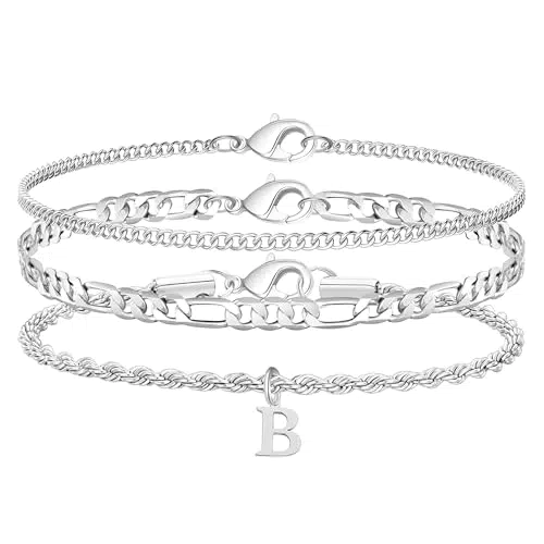 Astellea Bracciale Personalizzato in Acciaio Inossidabile con Lettere Uomo