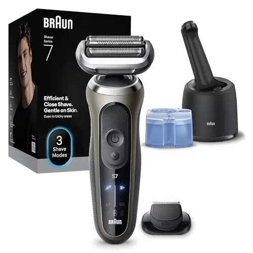 Braun Serie 7 72-C7200CC Rasoio Elettrico Uomo Wet&Dry Regolabarba Impermeabile