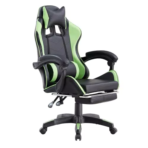 Brigros Sedia Gaming Ergonomica Reclinabile con Braccioli e Poggiapiedi