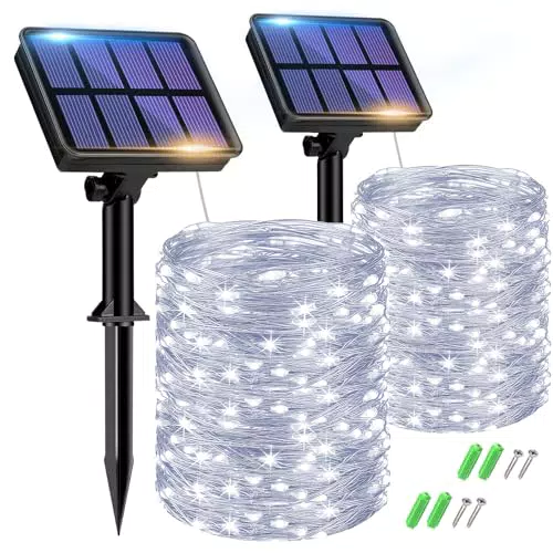 btfarm Catena Luminosa Solare LED Impermeabile per Esterni Giardino Natale