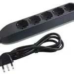 BTicino ciabatta multipresa Poker con interruttore, prese Schuko e bipasso