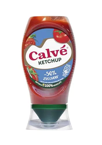 Calvé Ketchup Light con Stevia, Senza Glutine e Conservanti, Vegano