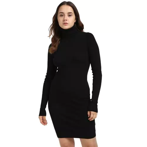 Calvin Klein abito in maglia donna modello Woven Label Tight Sweater Dress