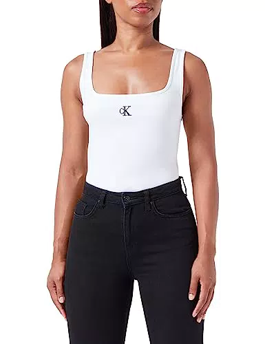 Calvin Klein Jeans CK Rib Tank Top J20J223192 - Maglia Donna Elegante