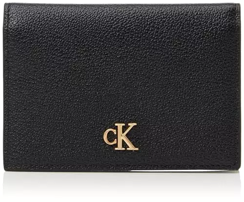 Calvin Klein Porta Carte Donna in Pelle Monogram Flap