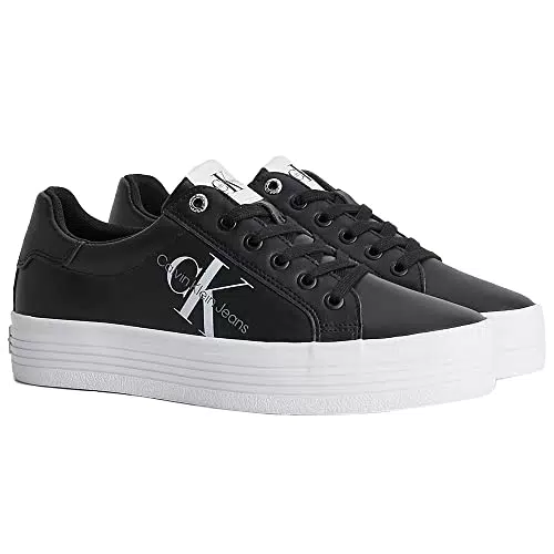 Calvin Klein Sneakers Donna Vulcanizzate Vulc Flatform Laceup Low Lth Zeppa