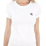 Calvin Klein Ck Embroidery Slim Tee, Top in maglia a maniche corte Donna