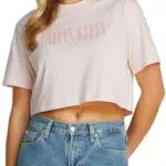 Calvin Klein T-Shirt Donna Maniche Corte Varsity Boxy Tee Cropped