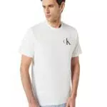 Calvin Klein t-shirt uomo slim fit maniche corte con logo Left Chest
