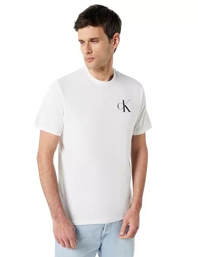 Calvin Klein t-shirt uomo slim fit maniche corte con logo Left Chest
