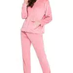 CityComfort tuta in velluto da donna con cerniera e cappuccio manica lunga