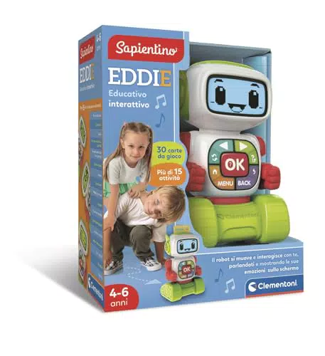 Clementoni Sapientino Eddie Robot Educativo Interattivo per Bambini 4-6 Anni