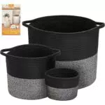 COSYLAND Cesto Portabiancheria Pieghevole in Cotone Naturale con Manici