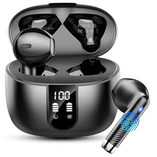 Auricolari Bluetooth 5.4 Wireless In-Ear con Cancellazione Rumore e Microfono ENC