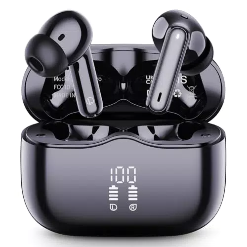 Auricolari Bluetooth 5.4 in Ear HiFi Stereo con Cancellazione Rumore e LED Display
