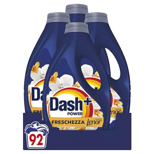 Dash Power Detersivo Liquido Lavatrice, 92 Lavaggi, Freschezza Di Lenor