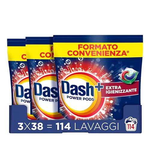 Dash Power Pods Detersivo Lavatrice Extra Igienizzante per Pulizia Profonda