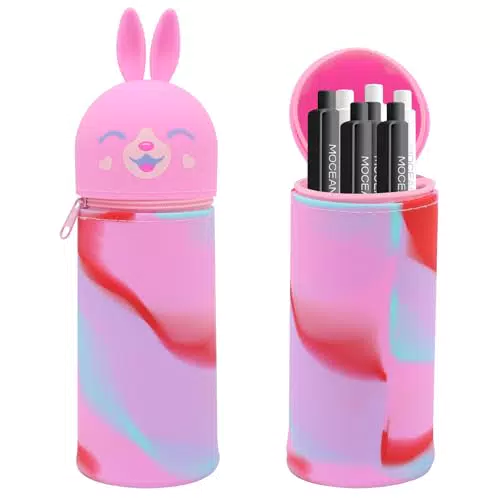 DHINCHANSAIB portapenne cartoon in silicone morbido, astuccio per scuola e ufficio