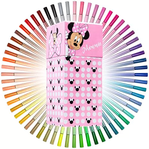 Disney Minnie Mouse Pennarelli Punta Fine per Bambini – Set Creativo Disegno