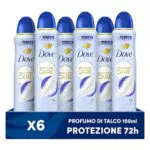 Dove Advanced Care Talco Deodorante Spray Idratante Senza Alcol, Uomo e Donna