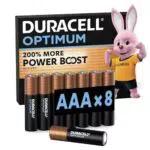 Duracell Optimum AAA MX1500 Batterie Alcaline 1,5V Power Boost Riciclabili