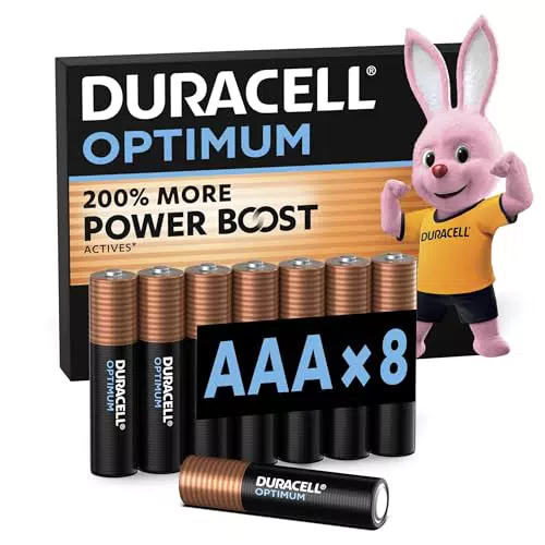 Duracell Optimum AAA MX1500 Batterie Alcaline 1,5V Power Boost Riciclabili