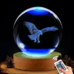Eagle - Lampada a sfera di cristallo 3D con aquila, idea regalo per uomo