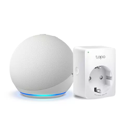 Amazon Echo Dot 5ª generazione con presa intelligente TP-Link Tapo compatibile Alexa