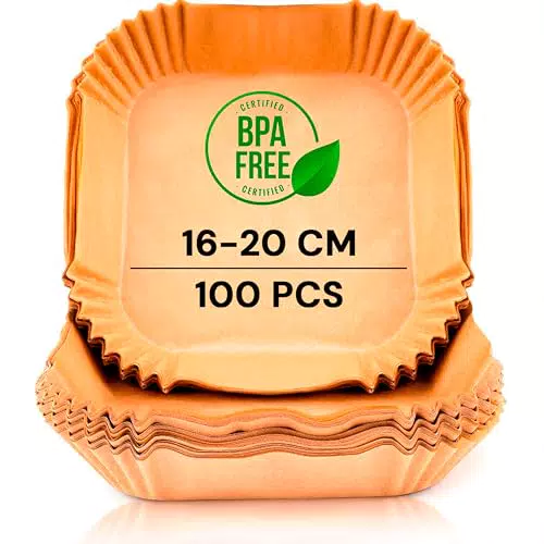 edihome Carta Forno Monouso per Friggitrice ad Aria e Forno BPA Free Quadrata