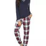 Ekouaer Pigiama Donna Invernale Lungo con Tasche Laterali Comodo per Casa