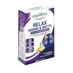 Equilibra Relax Giorno e Notte Integratore con Passiflora, Camomilla e Valeriana