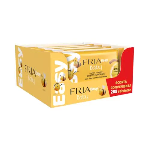 Fria Easy Baby Salviette per Cambio Pannolino con Aloe Vera e Miele