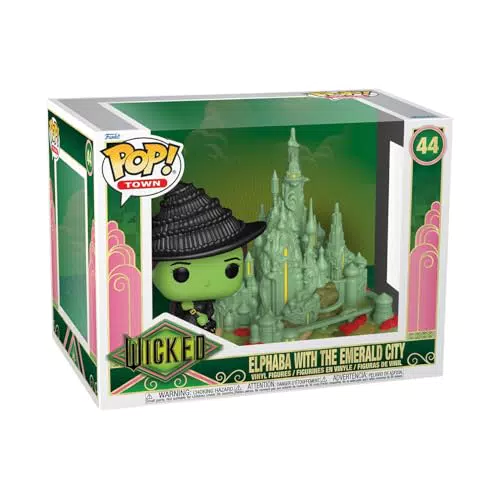 Funko Pop! Town Wicked Elphaba con Emerald City - Figura da Collezione Ufficiale