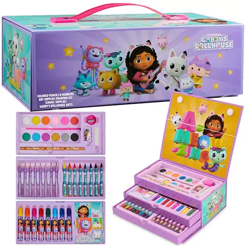Gabby's Dollhouse Valigetta Colori per Bambini Set Disegno e Pittura Creativo