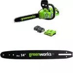 Greenworks Motosega a Batteria 48V Brushless con Barra da 35cm e Caricabatterie