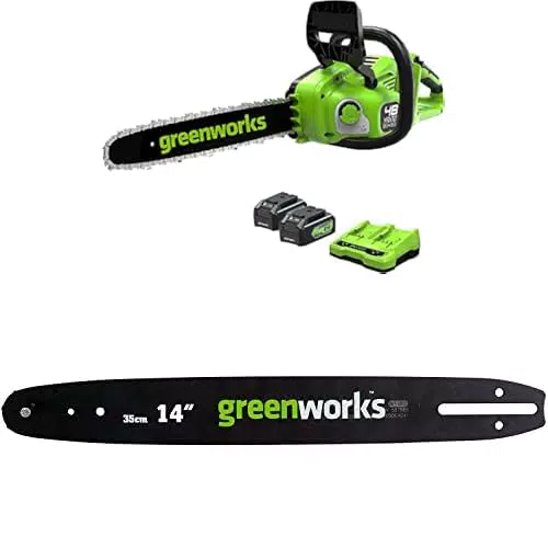 Greenworks Motosega a Batteria 48V Brushless con Barra da 35cm e Caricabatterie