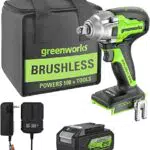 Greenworks GD24IW400K4 Bullonatrice a Impulsi Brushless con Batteria 24V e Caricabatterie