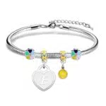 Hcvone Bracciale con Ciondolo Lettera A-Z per Donna e Ragazze – Idea Regalo