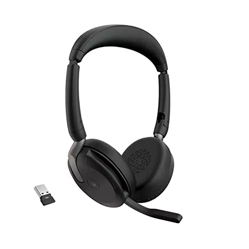 Jabra Evolve2 65 Flex Cuffie Wireless Bluetooth con ANC e ClearVoice per Teams