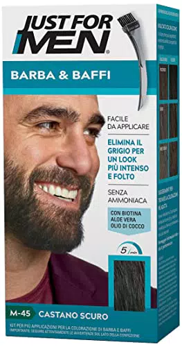 Just For Men Barba & Baffi Tinta Uomo Senza Ammoniaca con Pettine Applicatore M45